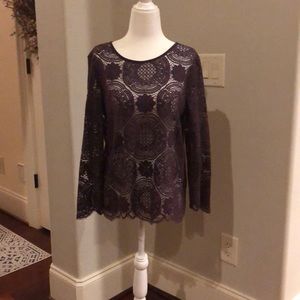 Purple Loft, lace top.